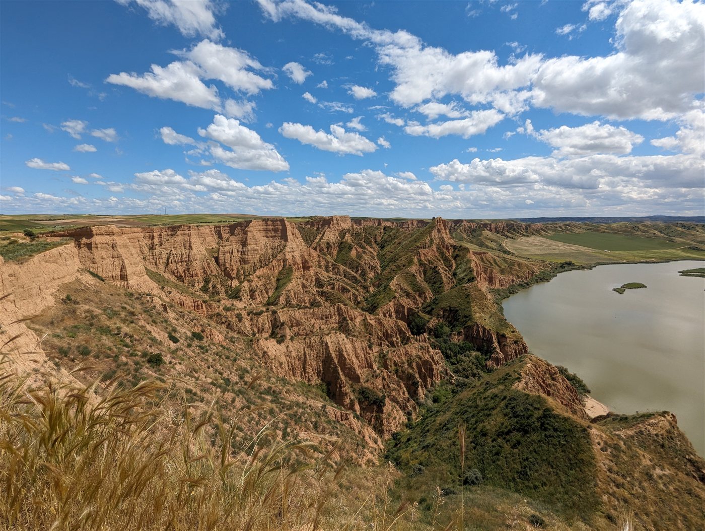 Panorámica de los cortados y crestas de las Barrancas de Burujón desde el Mirador de los Enebros
